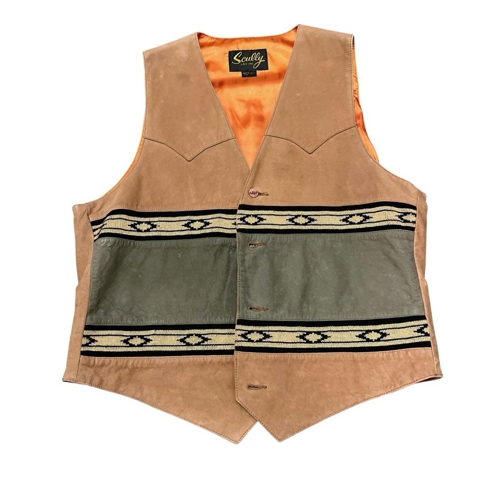 Vintage Scully Leather Western Cowboy Vest